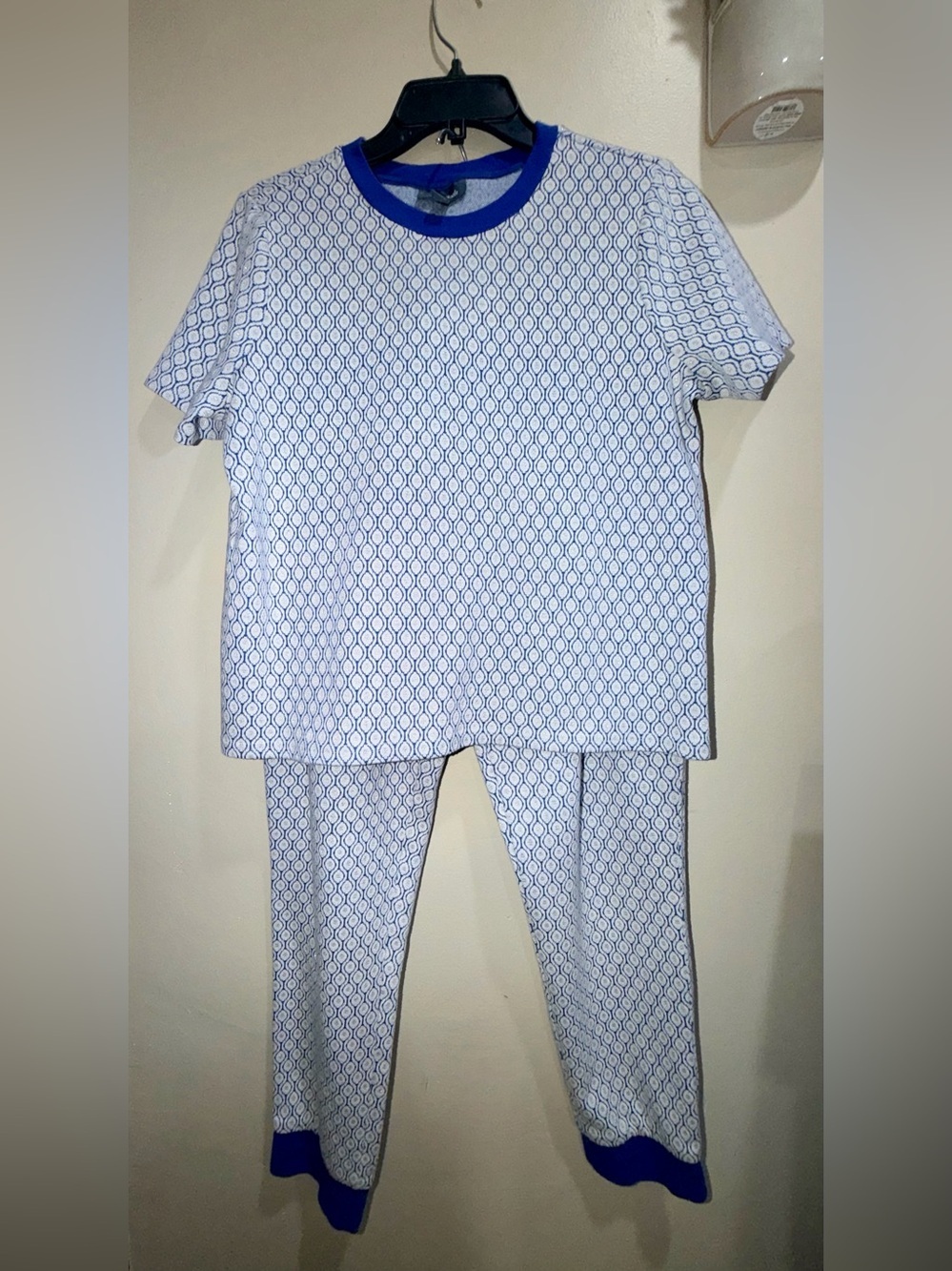 Modcloth Blue & White Geometric Pajama Set - Picture 2 of 8